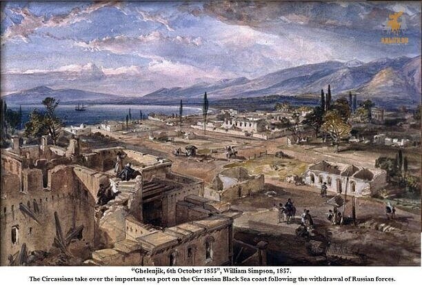 Панорама Геленджика 1855