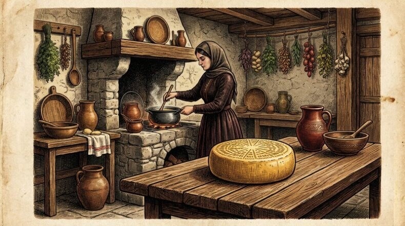 Адыгейский копчёный сыр